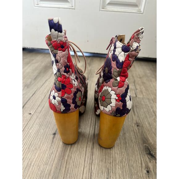 Jeffrey Campbell puff floral Lita boots size 9.5 RARE print - Picture 5 of 10